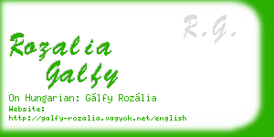 rozalia galfy business card